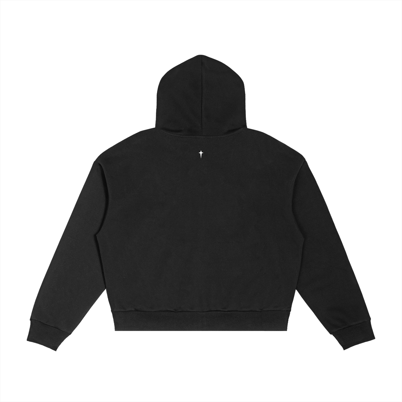 Mulini Core Black Plaid Boxy Zip Hoodie