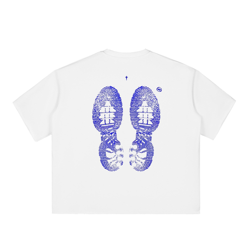 Blue Footprint Boxy TShirt