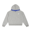 Mulini Core Blue Plaid Boxy Zip Hoodie