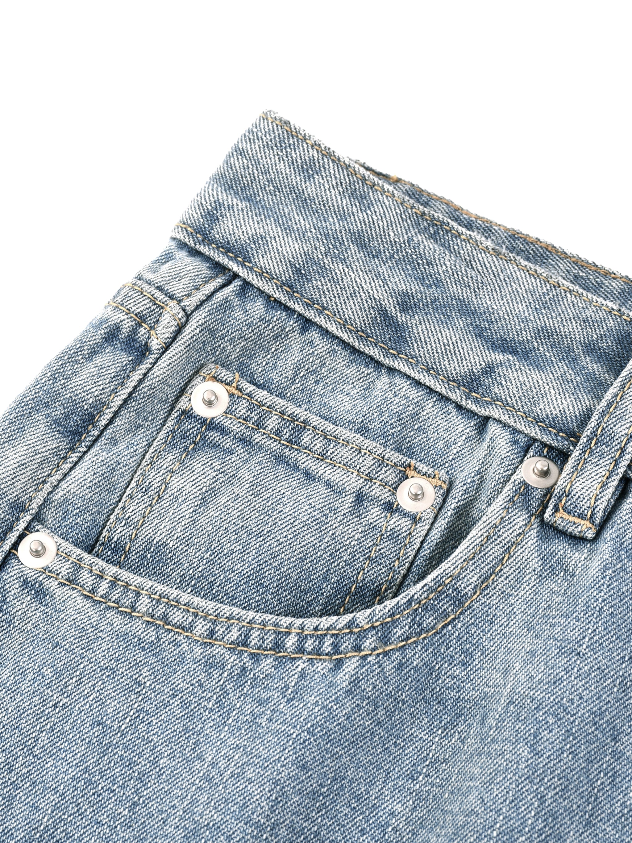 Mulini Vintage Wash Straight Jeans
